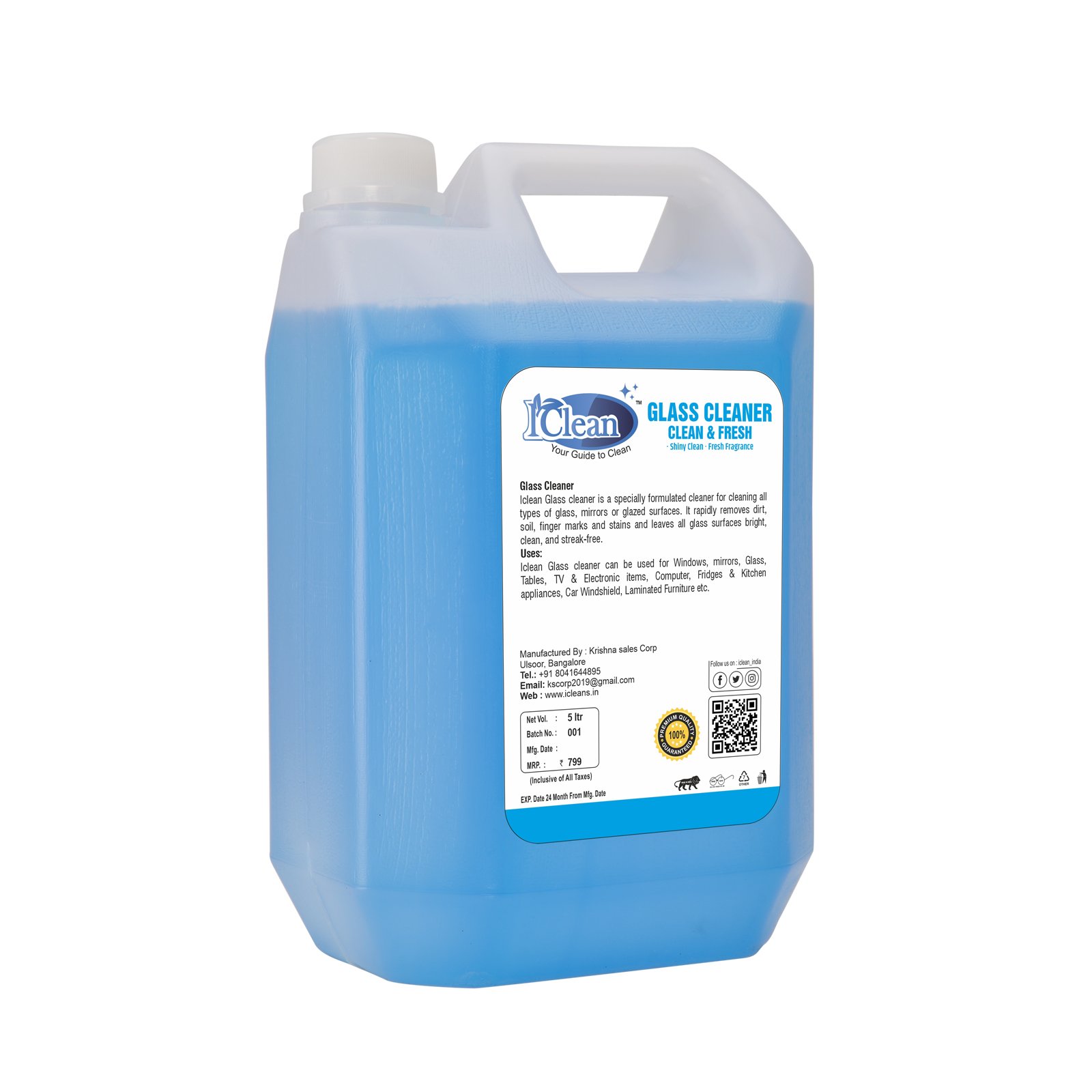 Glass Cleaner 5Ltr Iclean - Image 3