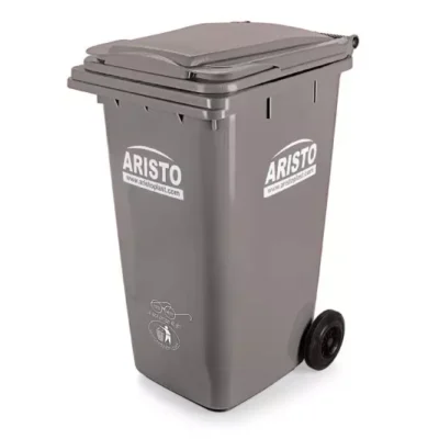 Aristo 120 Ltr wheel bin grey