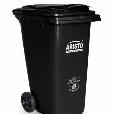 Aristo 240 Ltr wheel dustbin black