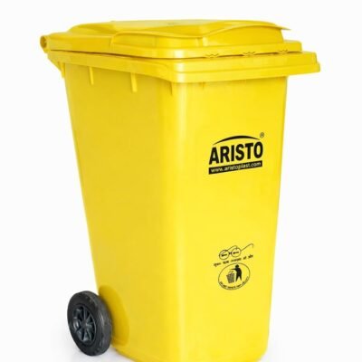 Aristo 240 Ltr wheel dustbin yellow