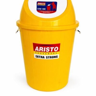 Aristo 80 Ltr swing dustbin yellow