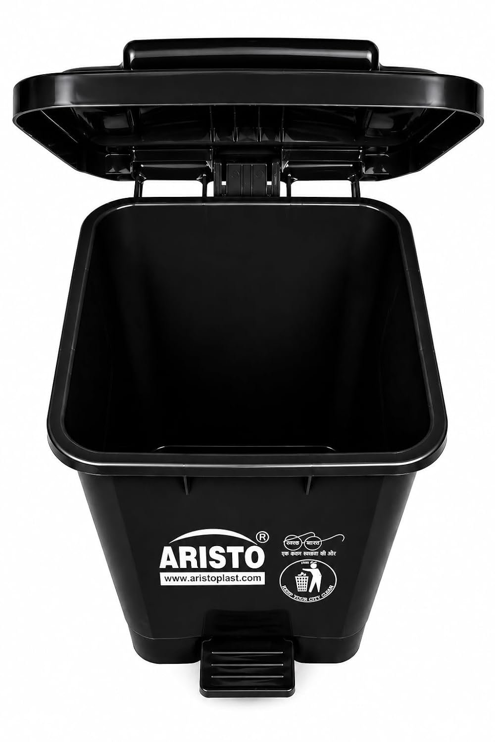 Aristo 45 Ltr pedal dustbin black - Image 2