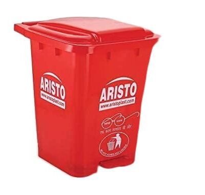 Aristo 45 Ltr pedal dustbin red