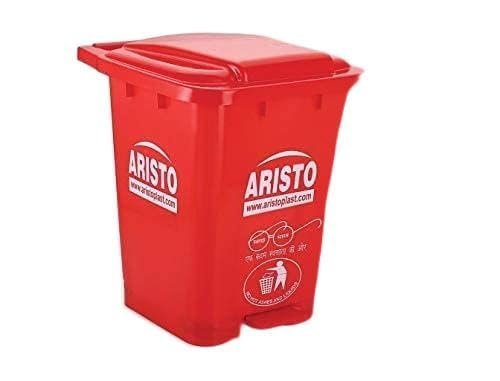 Aristo 45 Ltr pedal dustbin red