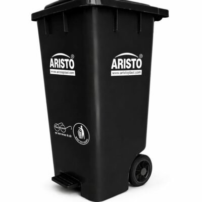 Aristo 65 Ltr pedal dustbin black