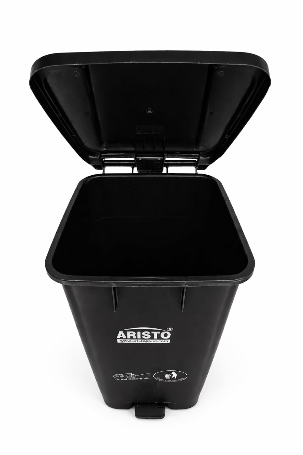 Aristo 65 Ltr pedal dustbin black - Image 2