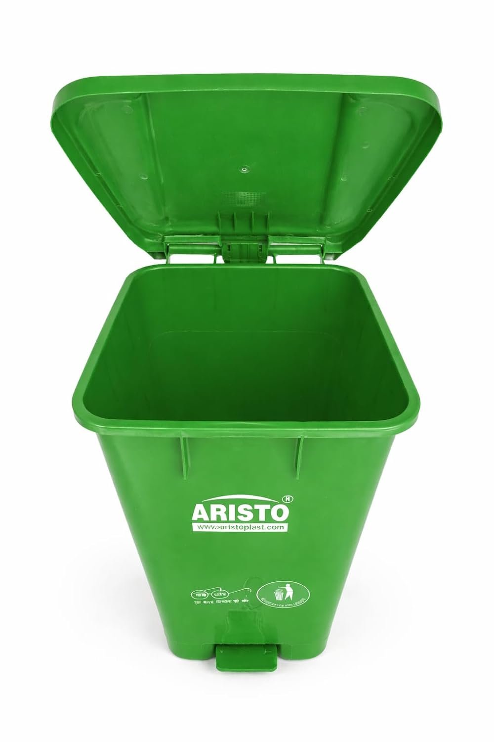 Aristo 65 Ltr pedal dustbin green - Image 2