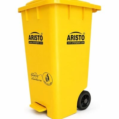 Aristo 65 Ltr pedal dustbin yellow