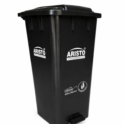Aristo 70 Ltr pedal dustbin black