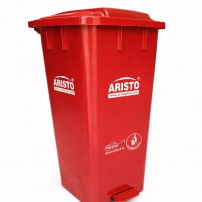Aristo 70 Ltr pedal dustbin red