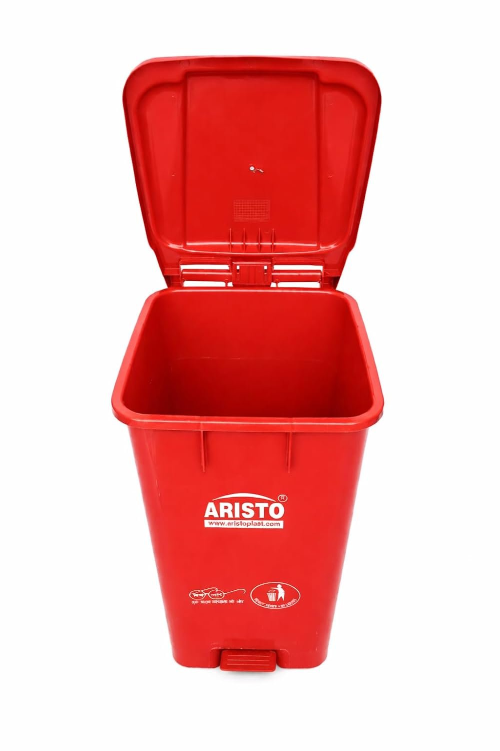 Aristo 70 Ltr pedal dustbin red - Image 2