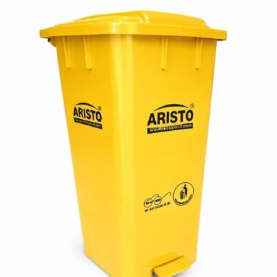 Aristo 70 Ltr pedal dustbin yellow