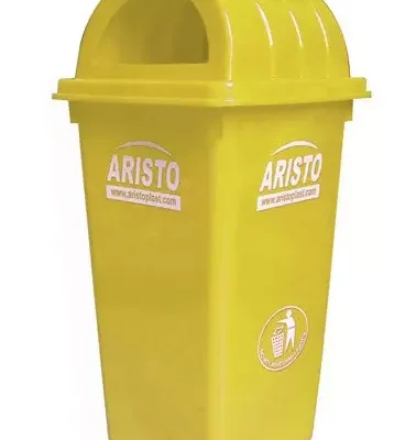 Aristo 110 Ltr Dome Lid Bin yellow