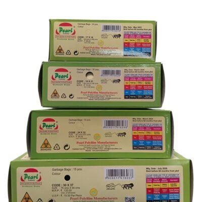 Bio-degradable garbage bag pearl - Green