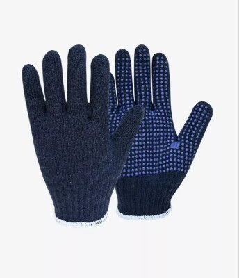 Hand gloves blue dotted